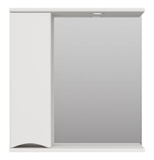 Зеркальный шкаф с подсветкой Misty Атлантик левый 70см белый